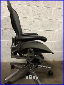 Herman Miller Classic Aeron Chair Fully Adjustable Polished Base Size B