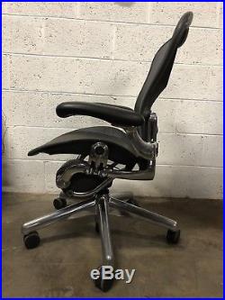Herman Miller Classic Aeron Chair Fully Adjustable Polished Base Size B