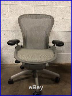 Herman Miller Classic Aeron Chair Fully Adjustable Titanium Base Size B