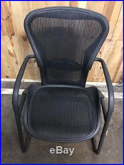 Herman Miller Classic Aeron Chair Side Chair Carbon Graphite Frame