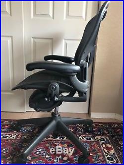 Herman Miller Classic Aeron Chair Size B Basic Model Graphite Frame