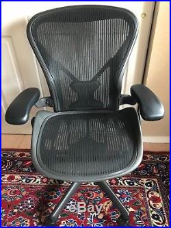 Herman Miller Classic Aeron Chair Size B Basic Model Graphite Frame