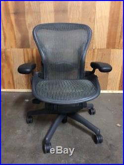 Herman Miller Classic Aeron Chair Size B Medium Fully Adjustable Graphite Frame