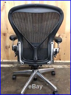 Herman Miller Classic Aeron Chair Size B Medium Fully Adjustable Polished Base