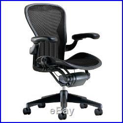 Herman Miller Classic Aeron Chair Size C Large Fully Adjustable Graphite Frame