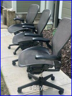 Herman Miller Classic Aeron Desk Chair Size C Adjustable Very Good Condition