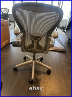 Herman Miller Classic Aeron Lumbar Support Medium Office Chair Titanium