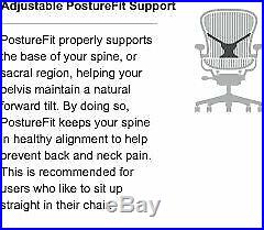 Herman Miller Classic Aeron Office Chair PostureFit Size B (Medium) Graphite