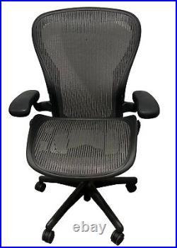 Herman Miller Classic Aeron Office Desk Chair C Size Large Black Graphite