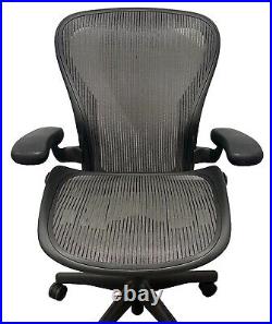 Herman Miller Classic Aeron Office Desk Chair C Size Large Black Graphite