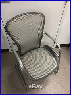 Herman Miller Classic Aeron Side Chair Size B, Gray Pellicle Mesh