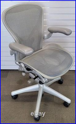 Herman Miller Classic Aluminum Aeron Chair Size B Medium Adjustable -No Headrest Herman Miller Classic Aluminum Aeron Chair Size B Medium Adjustable -No Headrest