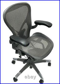 Herman Miller Classic Fully-Loaded Gray Mesh Size C PostureFit Aeron chair