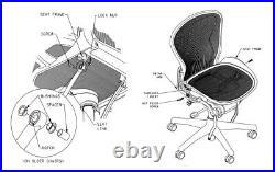 Herman Miller Classic Size B Black (3D01) Mesh Aeron Seat Pan