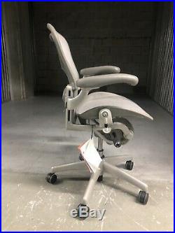 Herman Miller Eames Aeron Chair Size B or C Loaded Mineral/Satin Aluminum