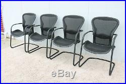 Herman Miller Ergonomic Aeron Side Guest Chairs Size B set of 4