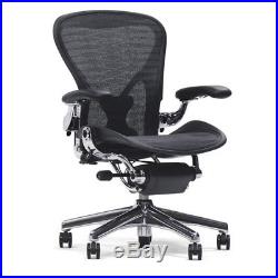 Herman Miller Executive Aeron Task Chair Fully Loaded Leather Arms Size C