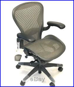 Herman Miller Fully-Loaded Nickel (3D03) Mesh Size C Lumbar Support Aeron Chair