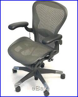 Herman Miller Fully-Loaded Nickel (3D03) Mesh Size C Lumbar Support Aeron Chair