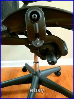 Herman Miller Fully Loaded Posture Fit Size B Aeron Chairs Open Box (Black)