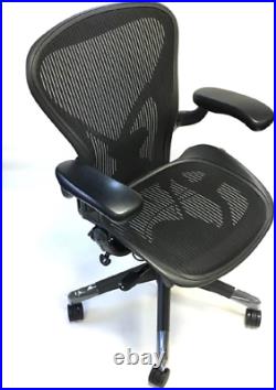 Herman Miller Fully Loaded Posture fit Size B Aeron Chairs Black Open Box