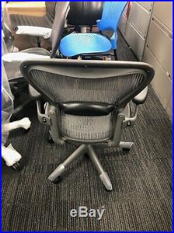Herman Miller Fully-Loaded Size B Grey Mesh Lumbar Support Aeron Chair