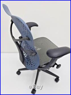Herman Miller MIRRA Chair FULLY ADJUSTABLE blue fog 2014 model NICE aeron eames