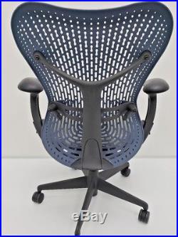 Herman Miller MIRRA Chair FULLY ADJUSTABLE blue fog 2014 model NICE aeron eames