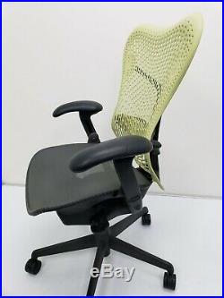 Herman Miller MIRRA Ergonomic Fully Adjustable Chair Citron Graphite Aeron