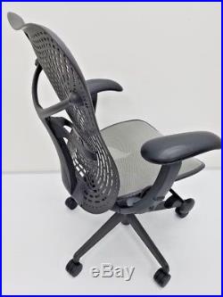 Herman Miller MIRRA black Chair SEMI ADJUSTABLE 2014 model NICE! Aeron eames