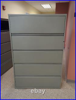 Herman Miller Meridian 42 5-Drawer Lateral File Cabinet with Flipper Door & KEY