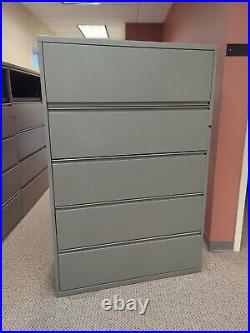 Herman Miller Meridian 42 5-Drawer Lateral File Cabinet with Flipper Door & KEY