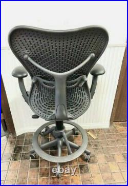 Herman Miller Mirra (Aeron) Stool with butterfly Mesh Back- bar height