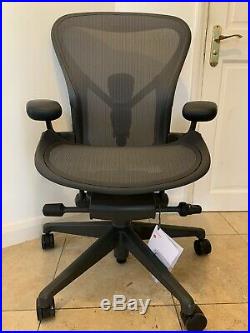 Herman Miller New Aeron Chair Remastered Size B Graphite Office Chair
