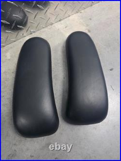 Herman Miller Remastered Aeron Armpads LEATHER PAIR Black Colored Leather