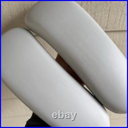 Herman Miller Remastered Aeron Chair Leather Arm Pads OEM (Set of 2) Mineral
