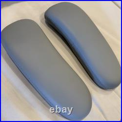 Herman Miller Remastered Aeron Chair Leather Arm Pads OEM (Set of 2) Mineral