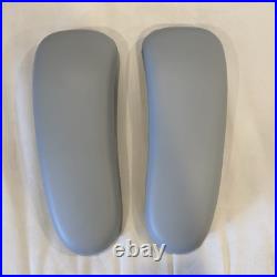 Herman Miller Remastered Aeron Chair Leather Arm Pads OEM (Set of 2) Mineral