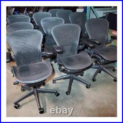 Herman Miller Remastered Aeron Chair, Size B, in Black-Onyx Herman Miller Remastered Aeron Chair, Size B, in Black-Onyx