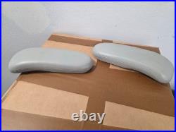 Herman Miller Remastered Aeron Mineral Armpad LEATHER PAIR