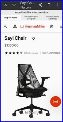 Herman Miller Sayl Chair Black