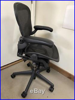 Herman Miller Size A Aeron Chair Office Desk Lumbar Perfect Loaded