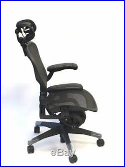Herman Miller Size B Lumbar Support Aeron Chairs With Headrest