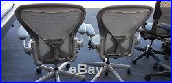 Herman Miller TITANIUM Color PostureFit Size B AERON Chairs SLIGHTLY USED