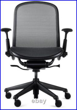 Knoll Chadwick Mesh Desk Office Chair Black Adjustable Arms Tilt Lock