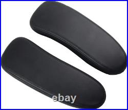 Leather Arm Pads Caps Pair Armpads for Herman Miller Classic Aeron Chair Black