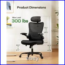NEW Ergonomic High-Back Mesh Office Chair with Adjustable Lumbar & Headrest
