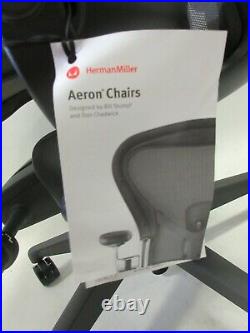 NEW Herman Miller Remastered Aeron Chair, Size B Fully Loaded with PostureFit SL