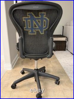 NOTRE DAME Herman Miller Aeron Mesh Office Desk Chair No Arms Size B Basic