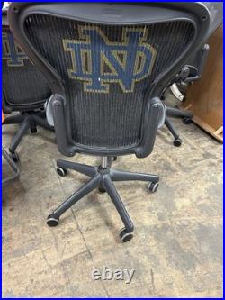 NOTRE DAME Herman Miller Aeron Mesh Office Desk Chair No Arms Size B Basic